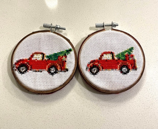 Little Red Truck Embroidery/cross stitch