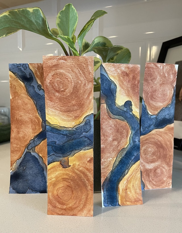 Watercolor River’s Edge Bookmarks
