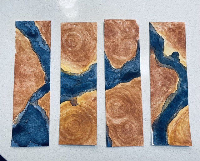 Watercolor River’s Edge Bookmarks - photo 2