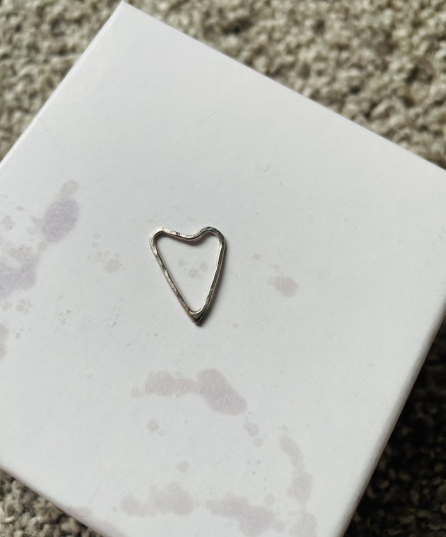 Silver heart pendant