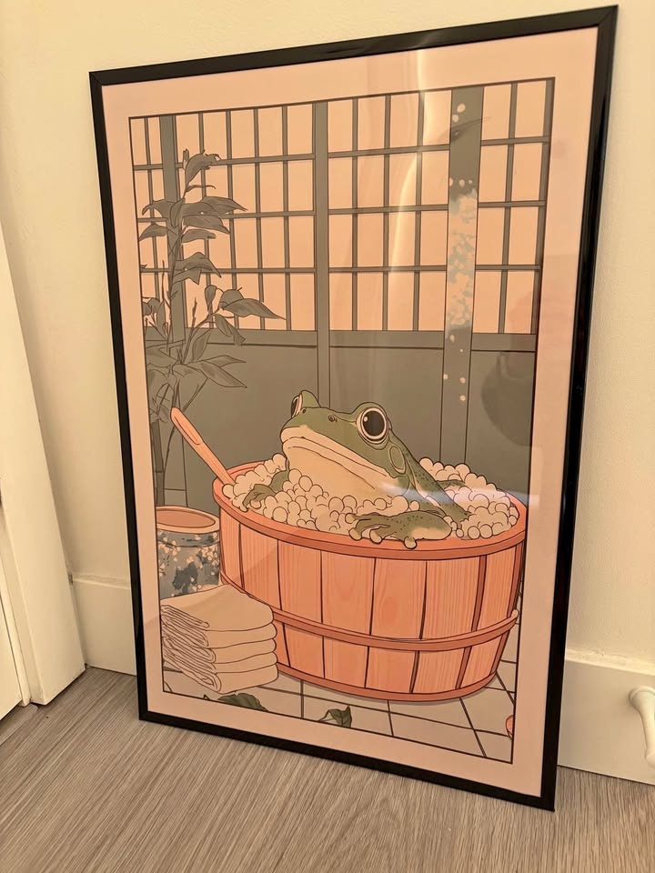 Framed Frog Wall Print Poster