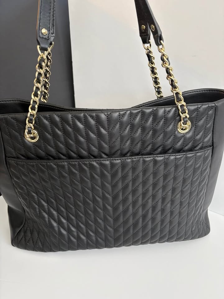 Karl Lagerfeld Paris Quilted Tote – Black Gold - photo 5