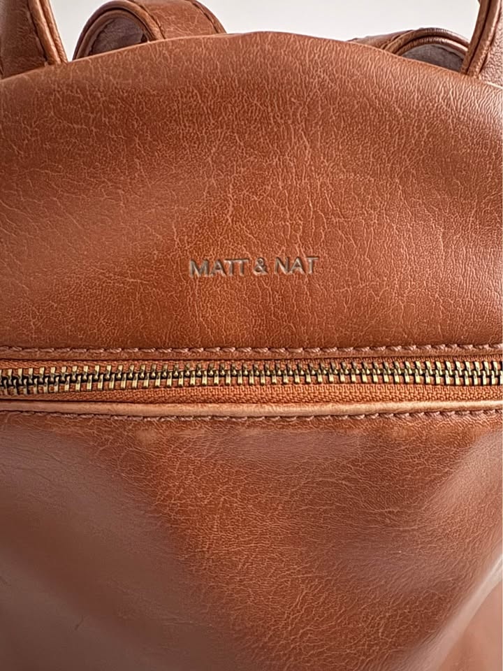 Matt & Nat Vegan Leather Backpack | Cognac Brown - photo 2