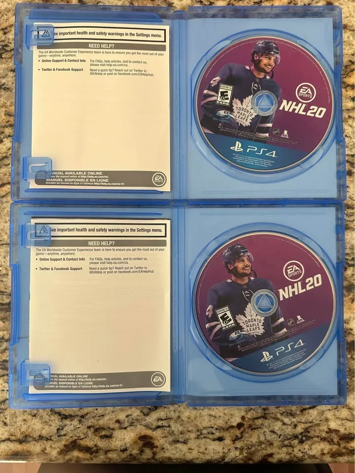 PS4 NHL 20 $5 each or both for $8 image indicator(2)