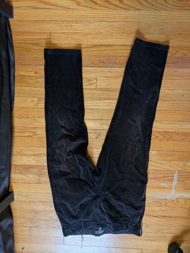 Black corduroy pants