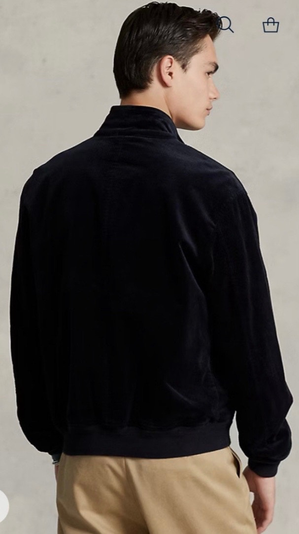 Polo Ralph Lauren Corduroy Bomber Jacket - Navy, Medium - photo 3
