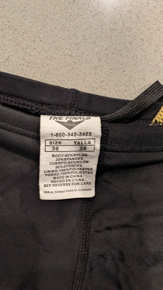 THE FINALS Black Yellow Swim Jammers Size 36 - photo 2