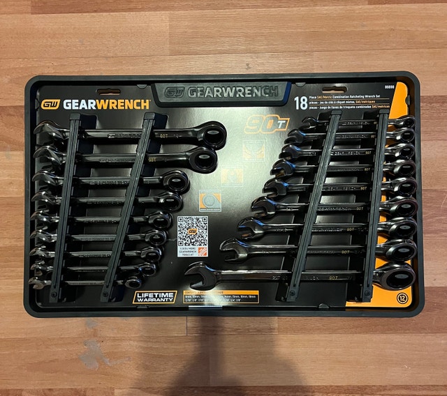 GearWrench 90-Tooth SAE/MM Pro Ratcheting Wrench Set