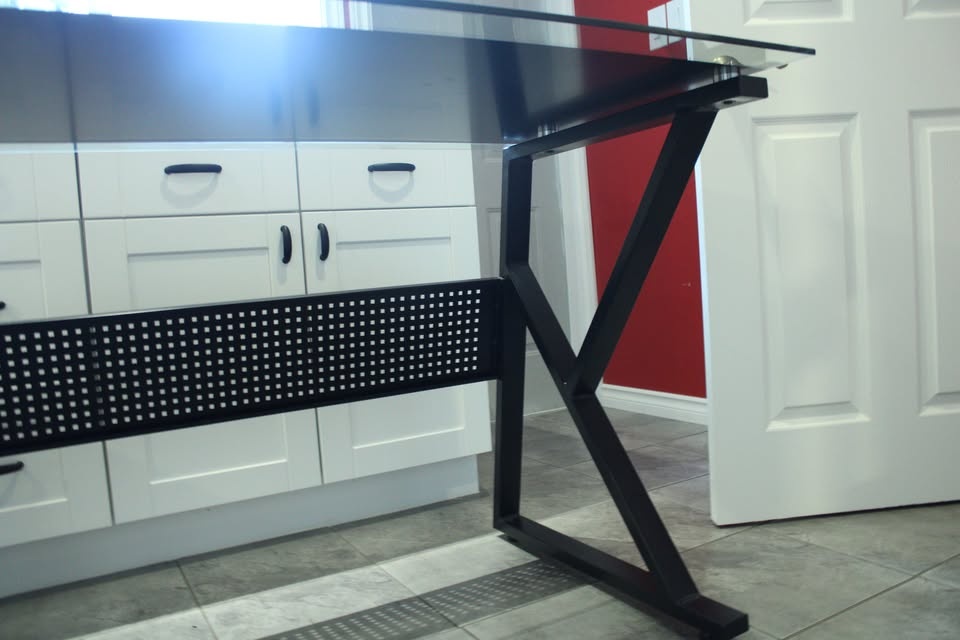 Ikea Glass Desk – Metal Frame – 40” L x 28” W x 31” H - photo 3