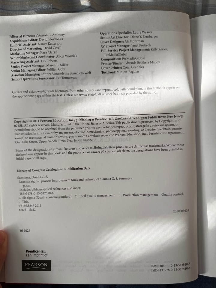 Lean Six Sigma Textbook - photo 2