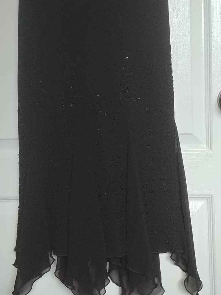 GORGEOUS Black Chiffon Cocktail Dress, Size 10 - photo 2