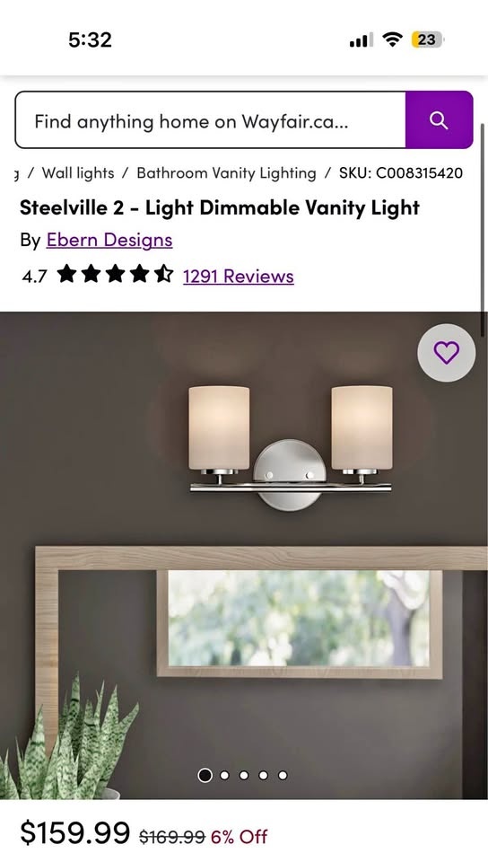 2 Light Vanity Light