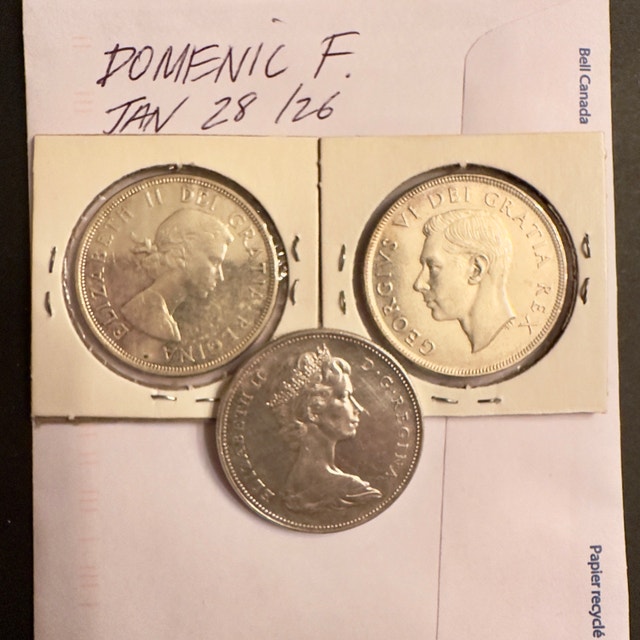 4 Canadian Silver Coins (1952, 1962, 1964, 1966) - photo 2
