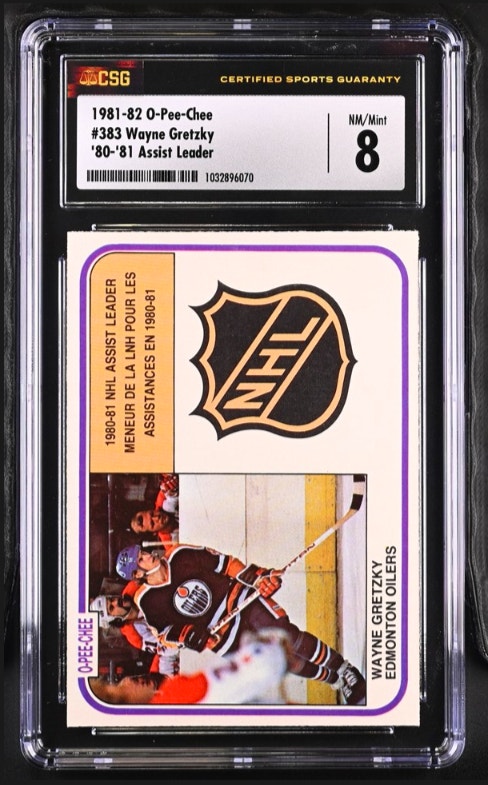 1981-82 O-PEE-CHEE OPC Gretzky Assist Leader #383 CSG 8