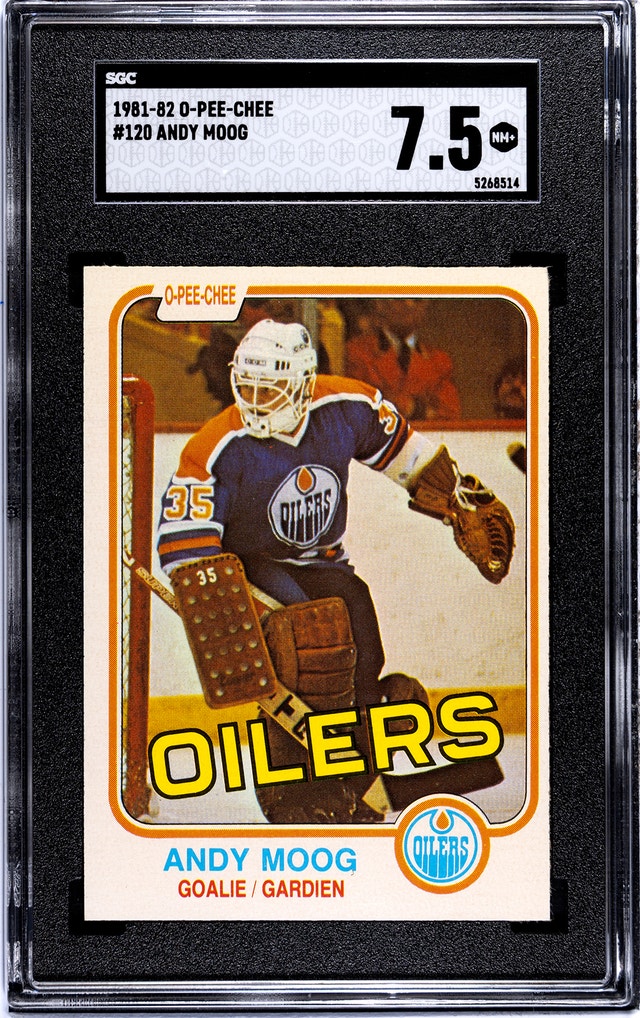 1981-82 O-PEE-CHEE OPC - Andy Moog (R) - #120 - SGC 7.5
