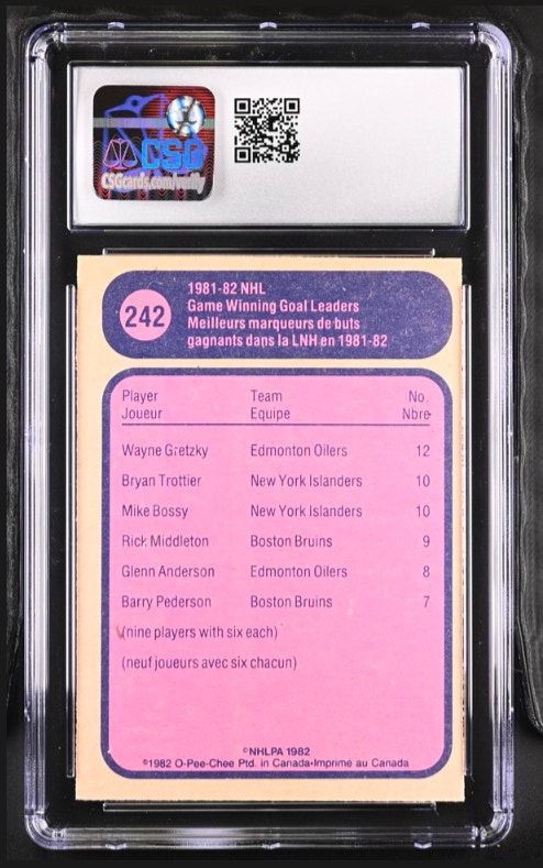 1982-83 O-PEE-CHEE WAYNE GRETZKY GWG CSG 8 - photo 2