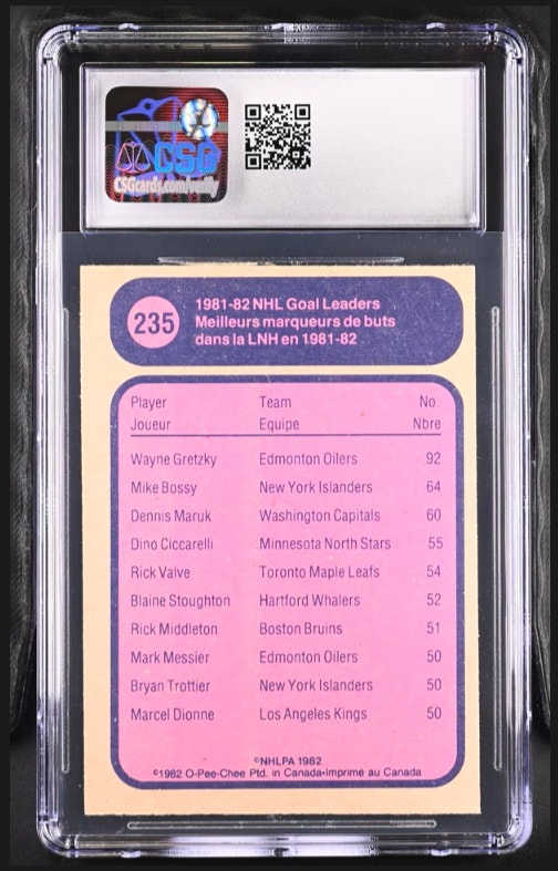 1982-83 O-PEE-CHEE OPC - WAYNE GRETZKY GL - CSG 3.5 - photo 2