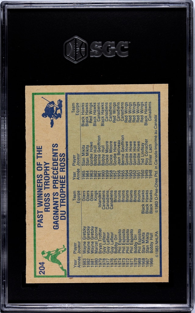 1983-84 O-Pee-Chee Wayne Gretzky RC SGC 8 - photo 2