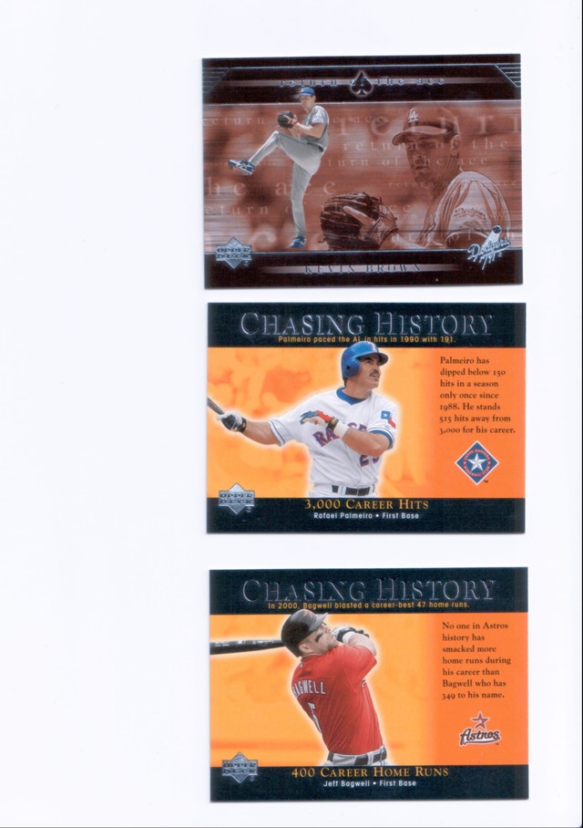 2002 UPPER DECK INSERT CARDS - 3 CARD LOT