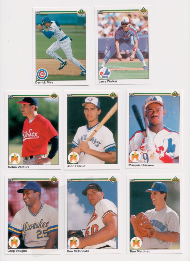 1990 UPPER DECK Rookies - 8 Card Lot - Larry Walker