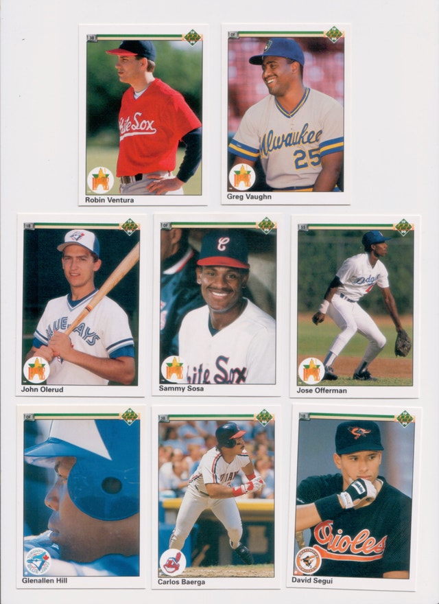1990 UPPER DECK Rookies - 8 Card Lot SAMMY SOSA