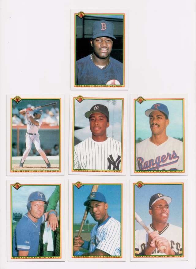 1990 Bowman Rookies & Stars - 7 Card Lot