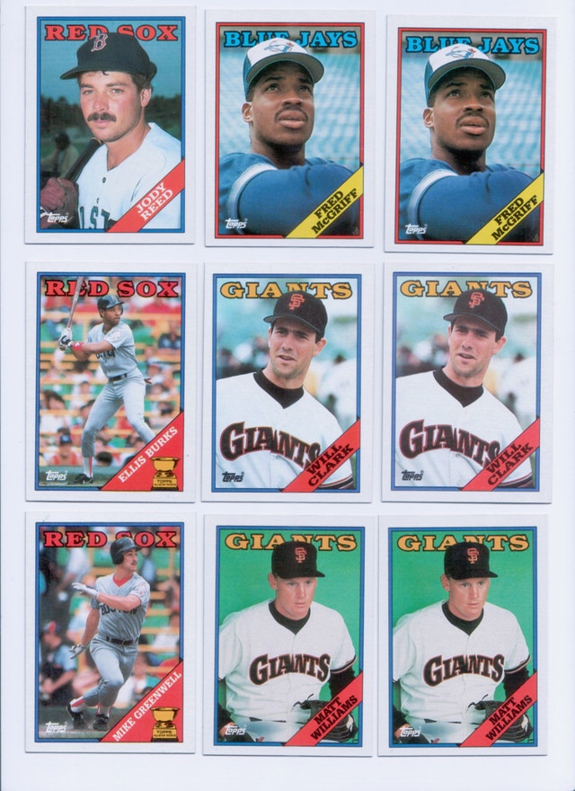 1987 Topps 9 Card Lot of Rookies Fred McGriff