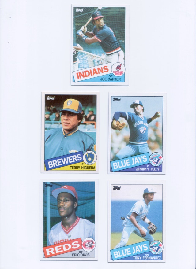 5 card lot - 1985 Topps Baseball Rookies