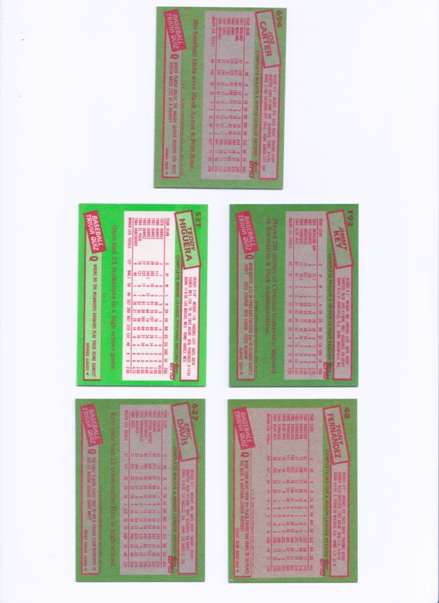 5 card lot - 1985 Topps Baseball Rookies - photo 2