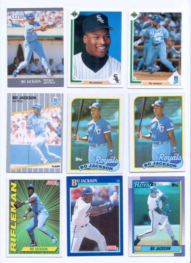 BO JACKSON - 9 CARD LOT