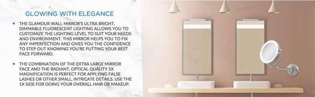 Zadro 14-Inch 5X Fluorescent Surround Mirror - photo 3