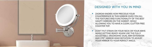 Zadro 14-Inch 5X Fluorescent Surround Mirror - photo 4
