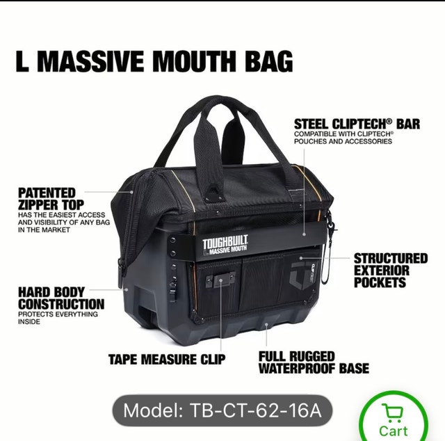 Toughbuilt Heavy-Duty Tool Bag - photo 2
