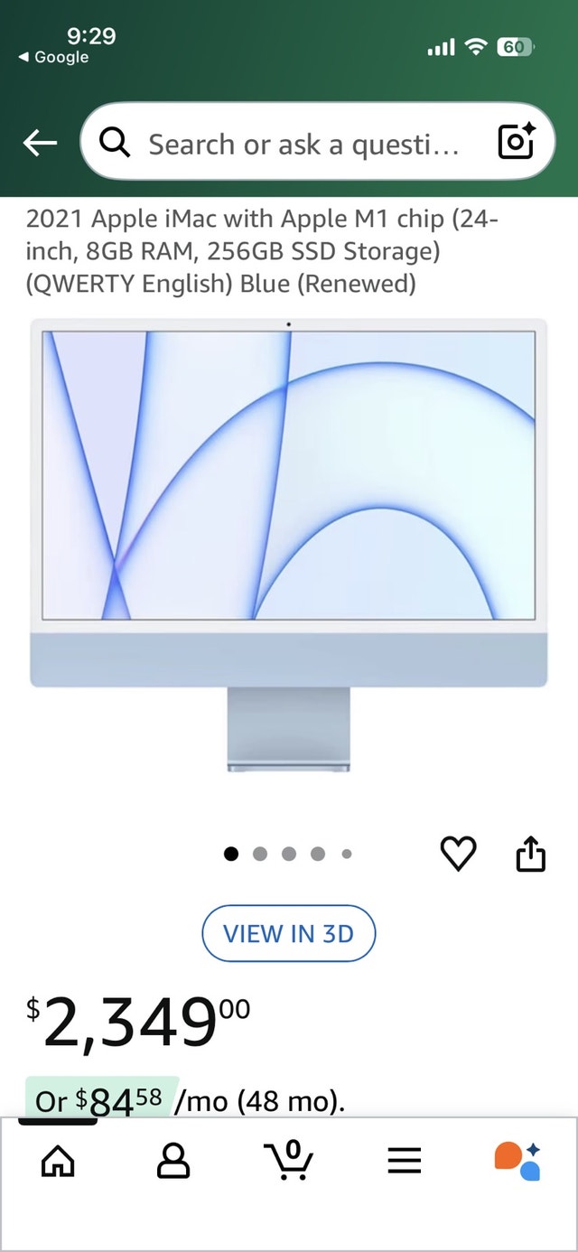 2021 Apple IMAC 24 Inch, Blue. - photo 2