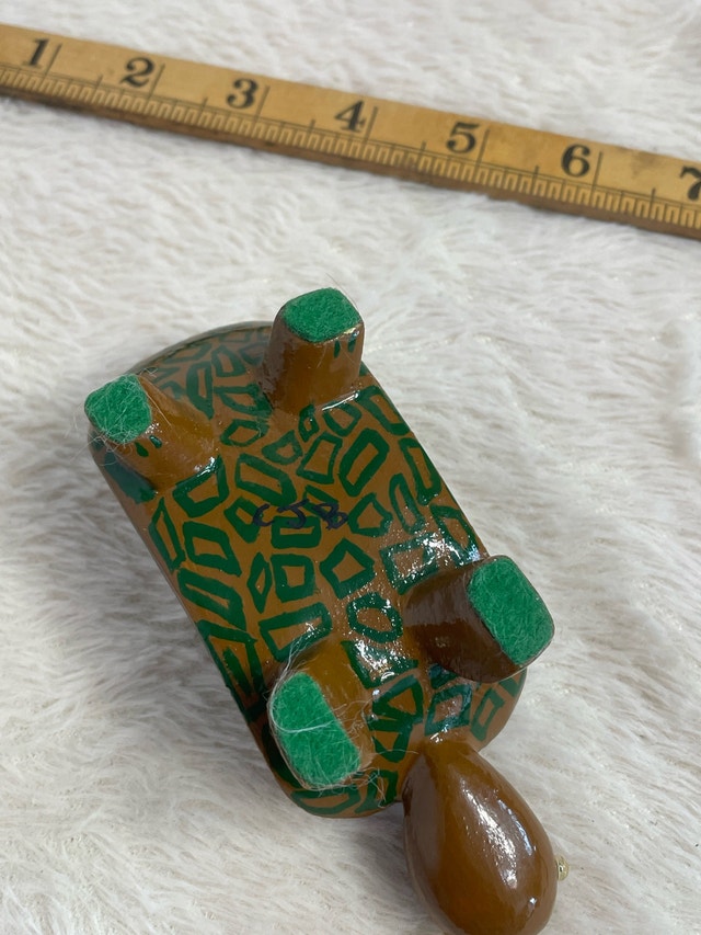 Vintage Hand Carved & Painted Turtle - photo 5