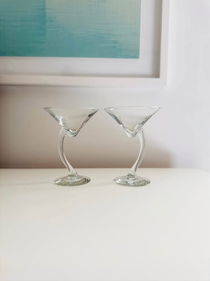 Twisted Stem Martini Glasses (Set of 2) - photo 4