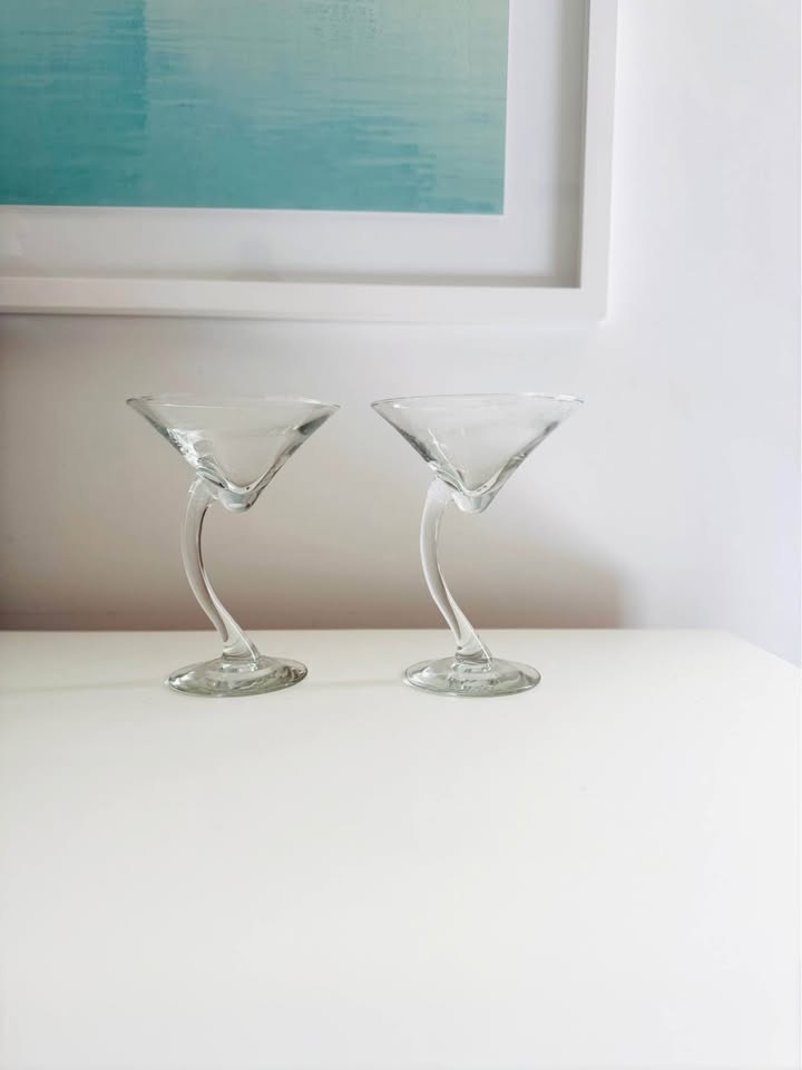 Twisted Stem Martini Glasses (Set of 2) - photo 5