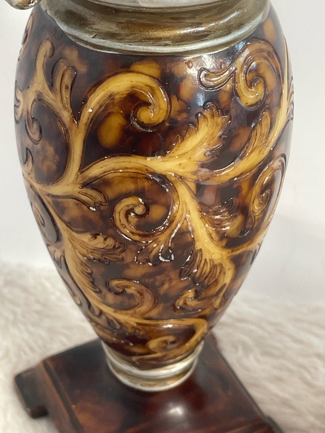 Vintage Ornate Resin Candle Holder 9” - photo 3