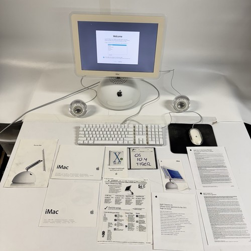 Apple iMac G4 15” 800MHz 80GB Vintage Desktop w Keyboard Mouse S