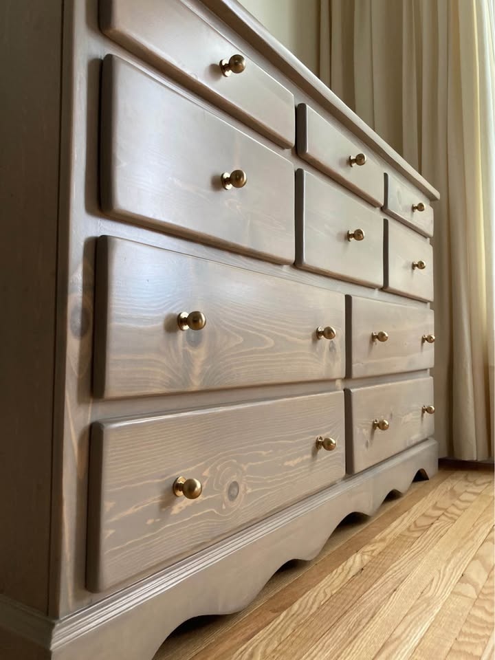 Solid Wood Vintage Dresser | 10 Drawers - photo 2