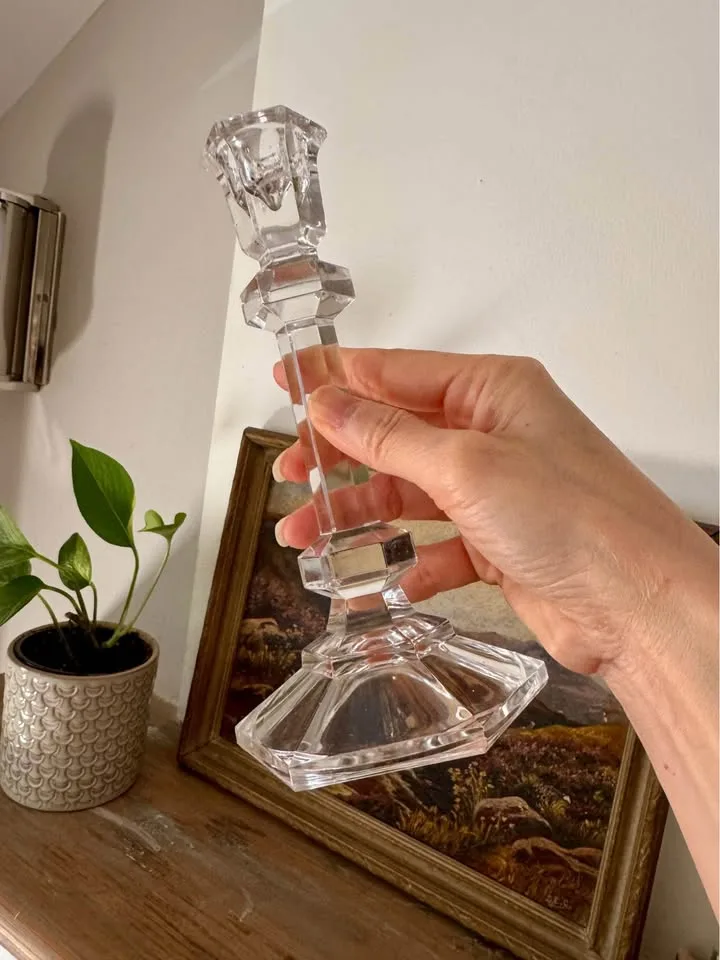 Hollywood Regency Style Crystal Candleholder image indicator(5)