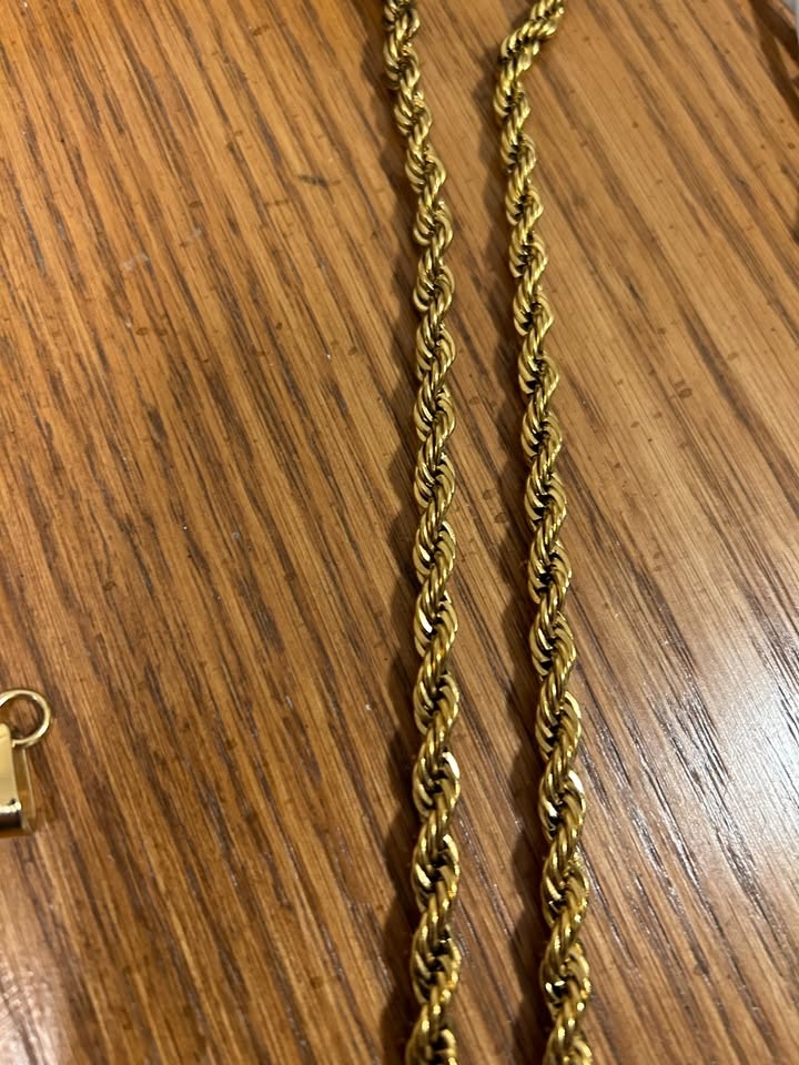 Stainless Steele Gold Brushed Chains with Charms - photo 3