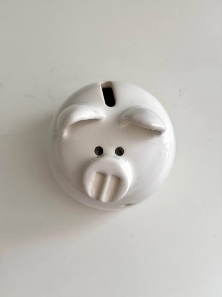 Handmade Pottery Art Studio Piggy Bank. Artist Signed - photo 2