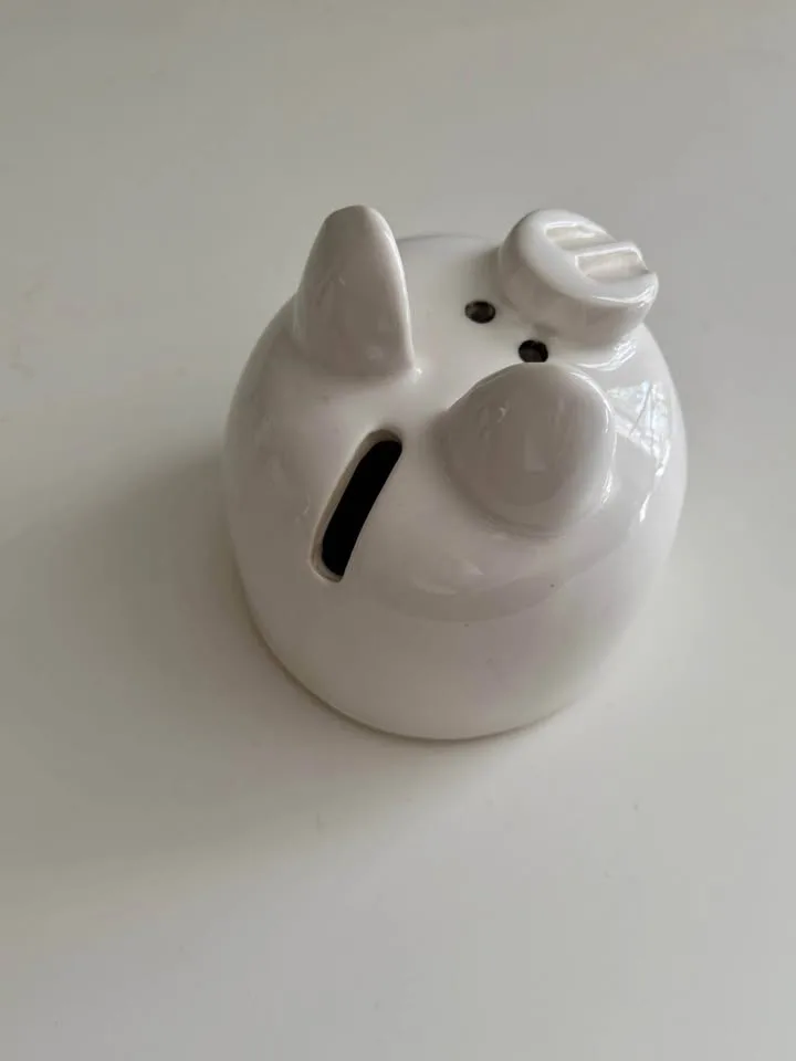 Handmade Pottery Art Studio Piggy Bank. Artist Signed image indicator(3)