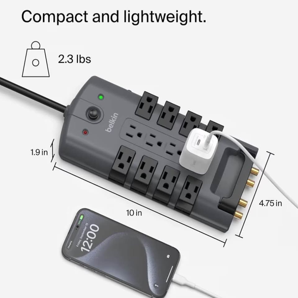 Belkin Pivot-Plug Surge Protector (8ft) - photo 3