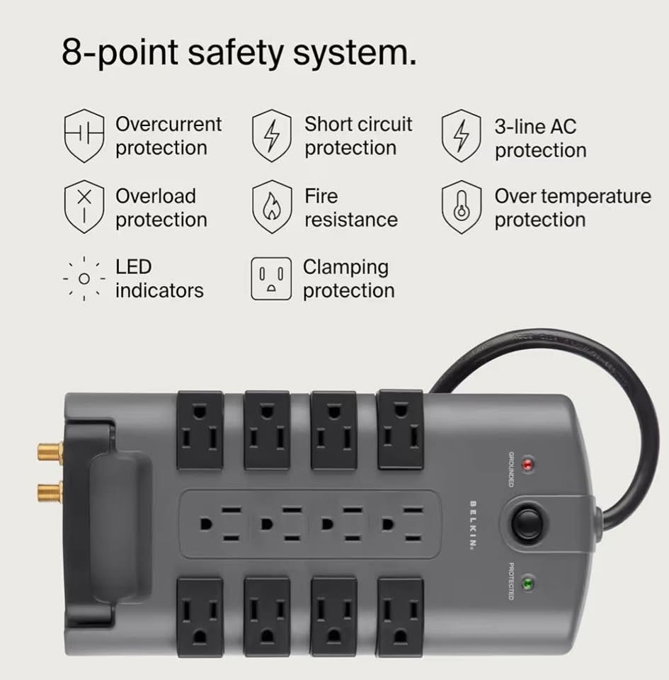Belkin Pivot-Plug Surge Protector (8ft) - photo 4