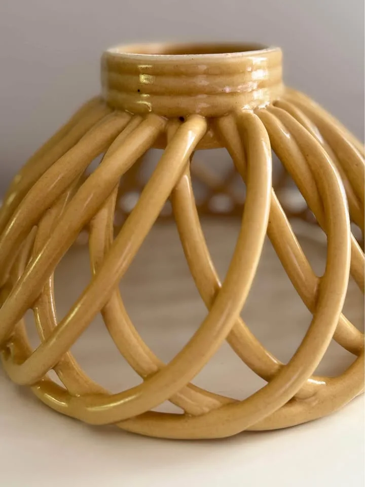 Modern Farmhouse Cream Woven Weave Bread Basket Fruit Bowl image indicator(7)