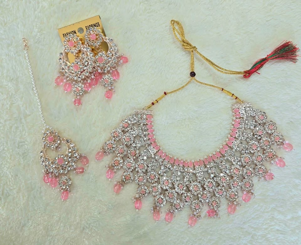 Kundan Style Indian Jewelry Set – 3 Colors Available - photo 5