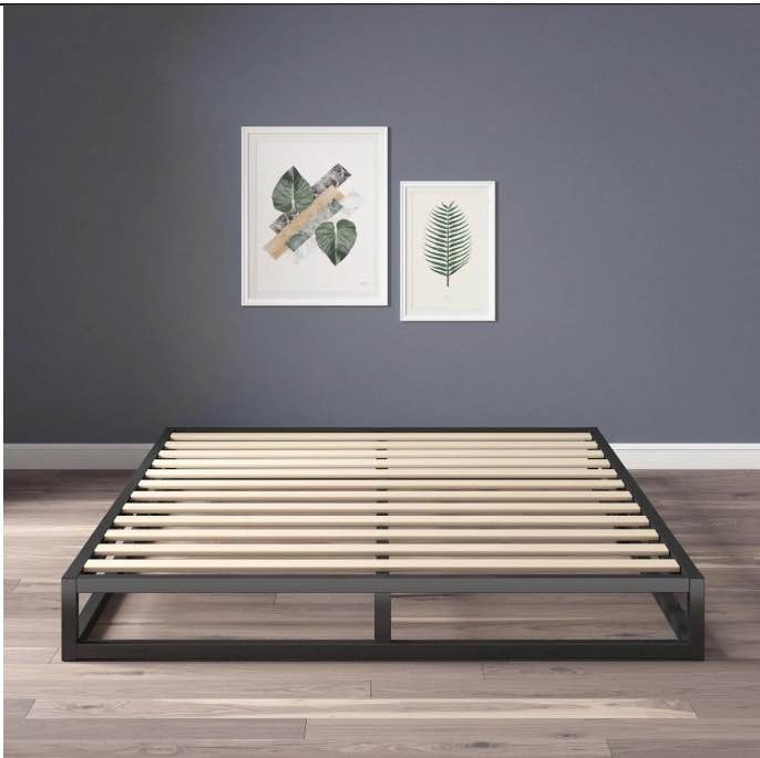 Low profile metal platform bed frame - Queen