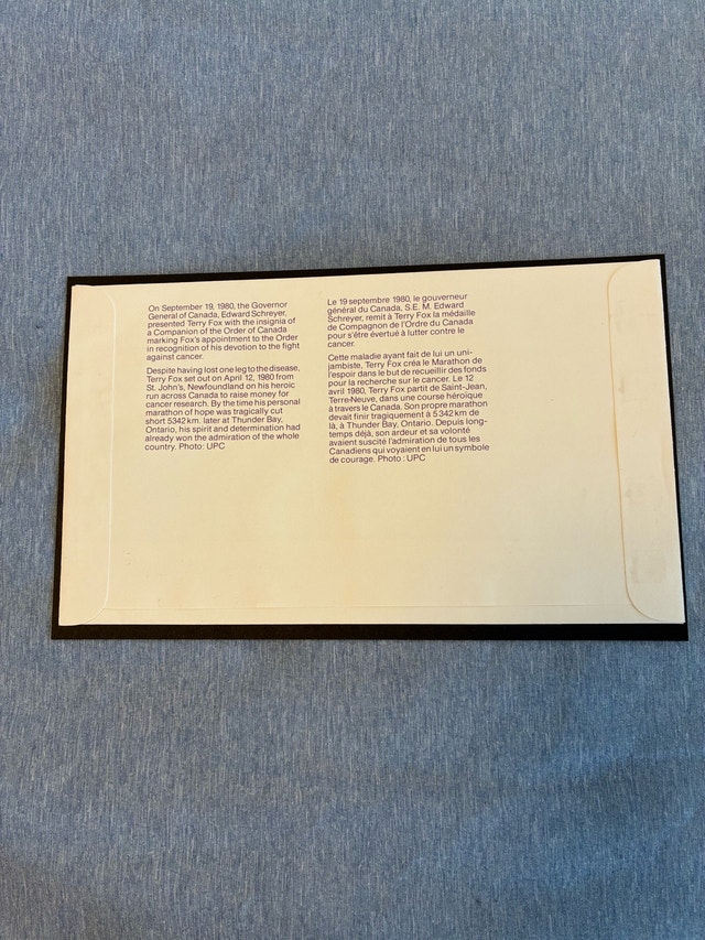 Terry Fox first edition stamp - photo 2